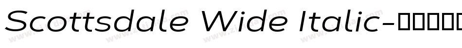 Scottsdale Wide Italic字体转换
